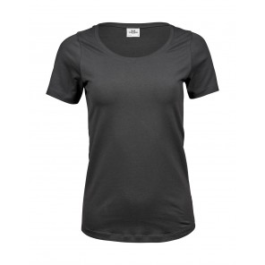 Tee Jays Ladies' Stretch Tee - Dark Grey - XL