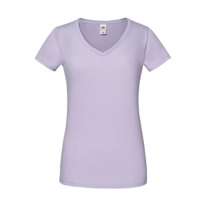 Fruit of the Loom Ladies' Iconic 150 V Neck T - Soft Lavender - 2XL