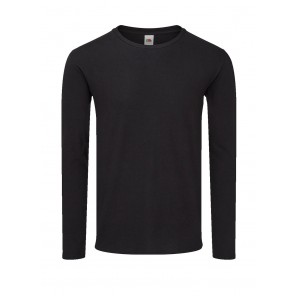 Fruit of the Loom Iconic 150 Classic Long Sleeve T - Black - XL