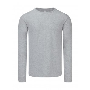 Fruit of the Loom Iconic 150 Classic Long Sleeve T - Heather Grey - XL