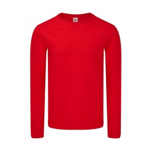 Fruit of the Loom Iconic 150 Classic Long Sleeve T - Red - 2XL