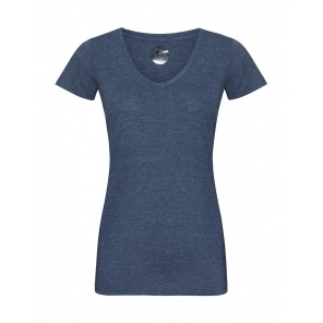 Russell Ladies V-Neck HD T - Bright Navy Marl - XL