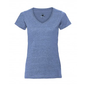 Russell Ladies V-Neck HD T - Blue Marl - 2XL