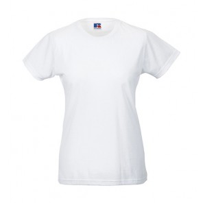Russell Ladies Slim T White - Größe L