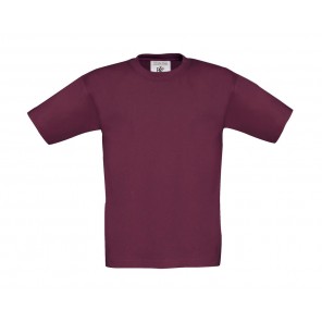 B&C Exact 150/kids T-Shirt - Burgundy - 3/4(98/104)