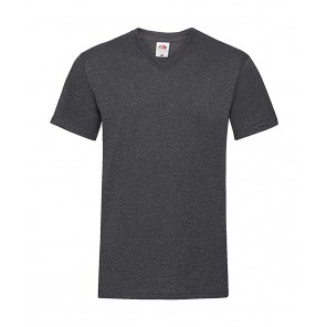 Fruit of the Loom Valueweight V-Neck-Tee - Dark Heather Grey - 2XL