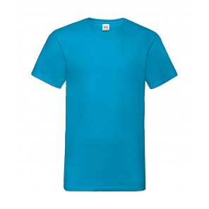 Fruit of the Loom Valueweight V-Neck-Tee - Azure Blue - L