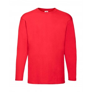 Fruit of the Loom Valueweight LS T - Red - L