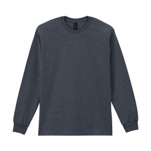 Gildan Ultra Cotton Adult T-Shirt LS - Dark Heather - 2XL