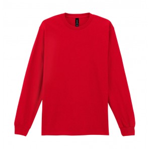 Gildan Ultra Cotton Adult T-Shirt LS - Red - L