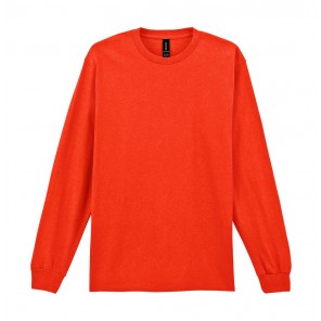 Gildan Ultra Cotton Adult T-Shirt LS - Orange - 2XL
