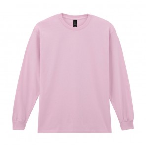 Gildan Ultra Cotton Adult T-Shirt LS - Light Pink - L