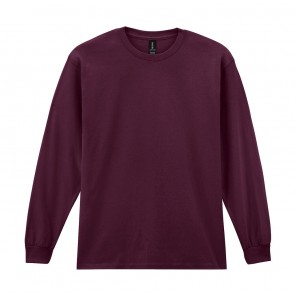 Gildan Ultra Cotton Adult T-Shirt LS - Maroon - L