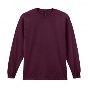 Gildan Ultra Cotton Adult T-Shirt LS - Maroon - L