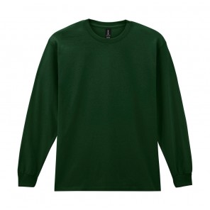 Gildan Ultra Cotton Adult T-Shirt LS - Forest Green - S