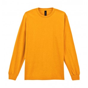 Gildan Ultra Cotton Adult T-Shirt LS - Gold - 3XL
