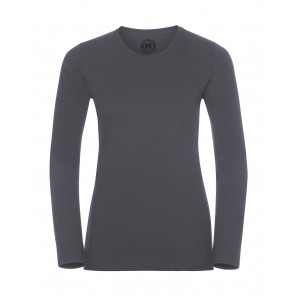 Russell Ladies Long Sleeve HD T - Convoy Grey - 2XL