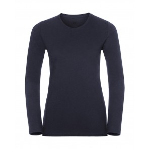 Russell Ladies Long Sleeve HD T - French Navy - L