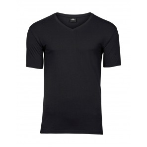 Tee Jays Men's Stretch V-Tee - Black - 3XL