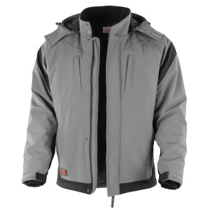 Qualitex Softshelljacke "PRO" Grey / Black - M