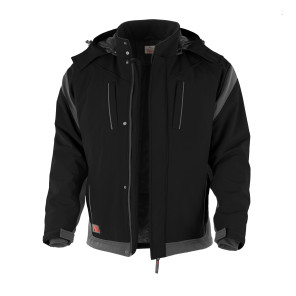 Qualitex Softshelljacke "PRO" Black / Grey - S