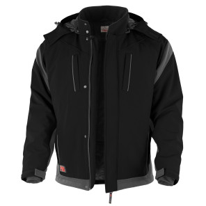 Qualitex Softshelljacke "PRO" Black / Grey - 5XL
