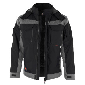 Qualitex Winterjacke "PRO" Black / Grey - 2XL