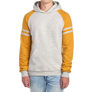 Jerzees NuBlend Varsity Colour-Block Hooded Sweatshirt - Brown - L