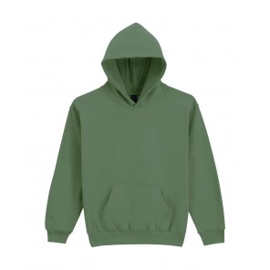 Gildan Softstyle Midweight Fleece Youth Hoodie - Military Green - XS