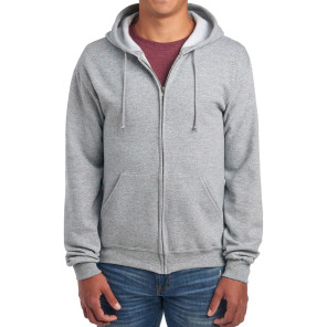 Jerzees NuBlend Full-Zip Hooded Sweatshirt - Grey - L