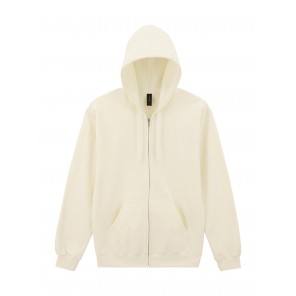 Gildan Softstyle Midweight Full Zip Hooded Sweat - Off White - L