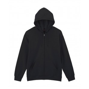 Gildan Softstyle Midweight Full Zip Hooded Sweat - Black - L