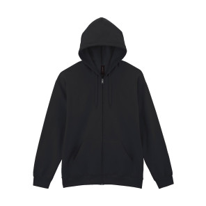 Gildan Softstyle Midweight Full Zip Hooded Sweat - Black - 4XL