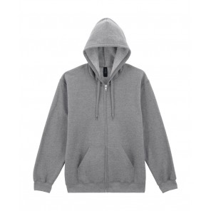 Gildan Softstyle Midweight Full Zip Hooded Sweat - Sport Grey - M