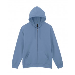 Gildan Softstyle Midweight Full Zip Hooded Sweat - Stone Blue - 4XL
