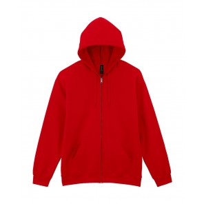 Gildan Softstyle Midweight Full Zip Hooded Sweat - Red - 4XL