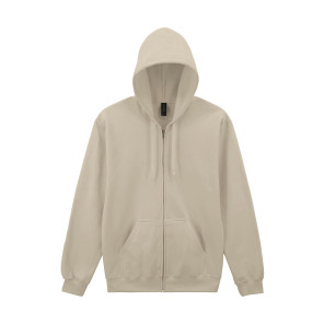 Gildan Softstyle Midweight Full Zip Hooded Sweat - Beige - L