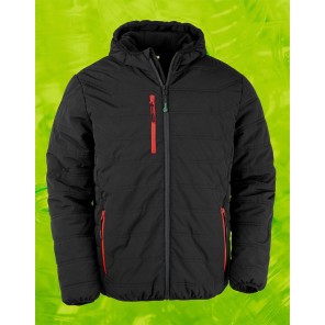 Result Genuine Recycled Black Compass Padded Winter Jacket - Red - M