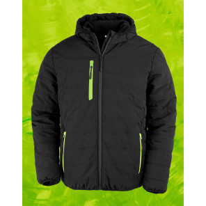 Result Genuine Recycled Black Compass Padded Winter Jacket - Yellow - L