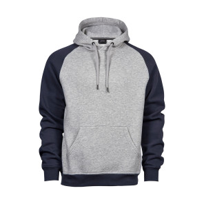 Tee Jays Two-Tone Hooded Sweatshirt - Dark Grey - 2XL