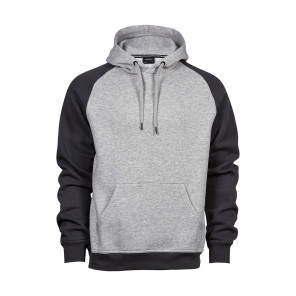 Tee Jays Two-Tone Hooded Sweatshirt - Grey - S