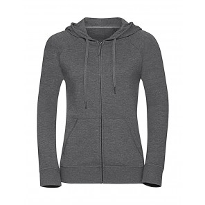 Russell Ladies' HD Zipped Hood Sweat - Grey Marl - 2XL