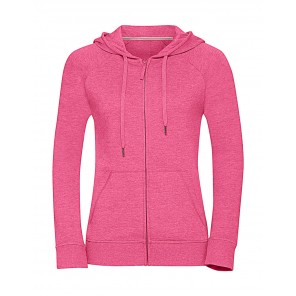 Russell Ladies' HD Zipped Hood Sweat - Pink Marl - 2XL