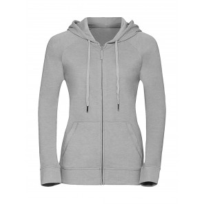 Russell Ladies' HD Zipped Hood Sweat - Silver Marl - L