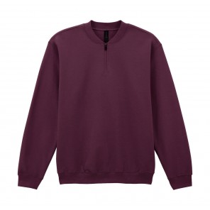 Gildan Softstyle Midweight Adult Fleece 1/4 Zip Sweat - Maroon - S