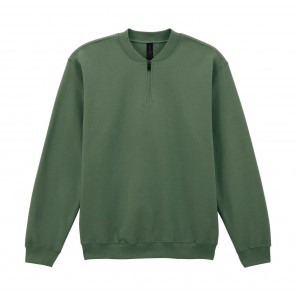 Gildan Softstyle Midweight Adult Fleece 1/4 Zip Sweat - Military Green - S