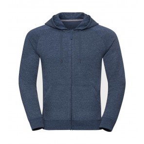 Russell Men's HD Zipped Hood Sweat - Bright Navy Marl - S