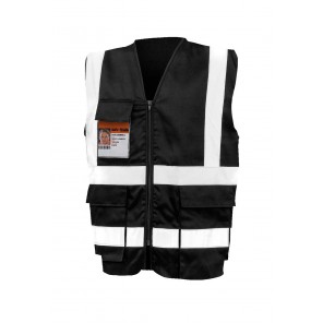 Result Safe-Guard Heavy Duty Polycotton Security Vest - Black - L