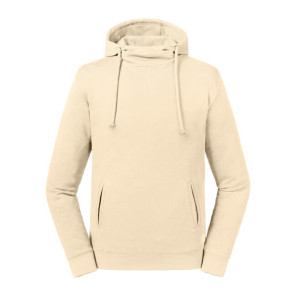 Russell Pure Organic Pure Organic High Collar Hooded Sweat - Beige - M