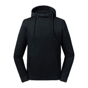 Russell Pure Organic Pure Organic High Collar Hooded Sweat - Black - M